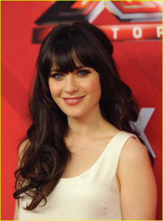 full bangs hairstyle - zooey deschanel